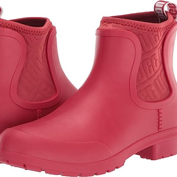 NWT UGG Chevonne Rain Boots - Red - Picture 1 of 7